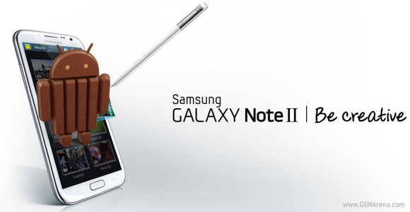 三星开始播种Android 4.4 Kitkat for Galaxy Note II