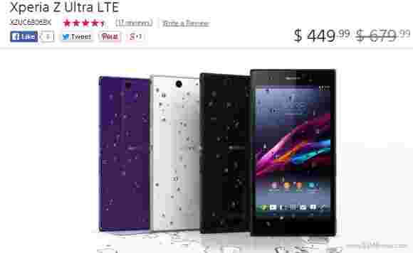 索尼Xperia Z Ultra LTE在美国削减了大量价格