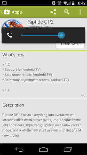 Android电视在Riptide GP2 Changelog中删除了