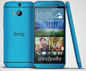 HTC One（M8）在蓝色方案的推特上泄漏