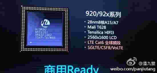 Octa-Core Huawei Kirin 920芯片组去了官方