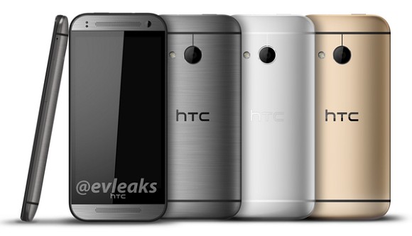 HTC One Mini 2按照片泄漏显示三种不同的颜色