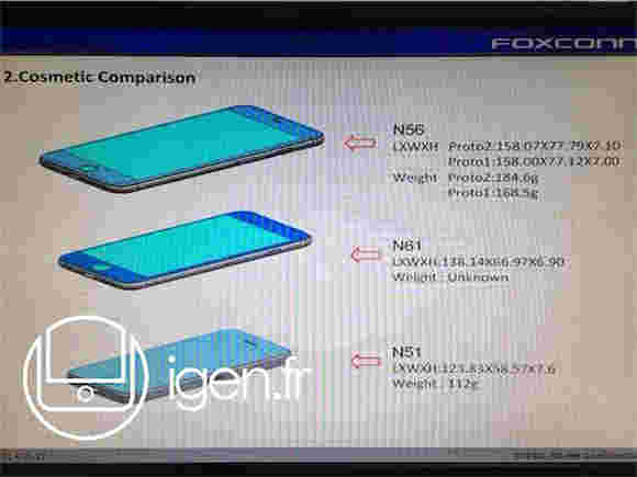 涉嫌4.7“和5.5”iPhone 6原型泄漏的尺寸