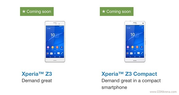 索尼Xperia Z3，Z3 Compact在美国“即将推出”