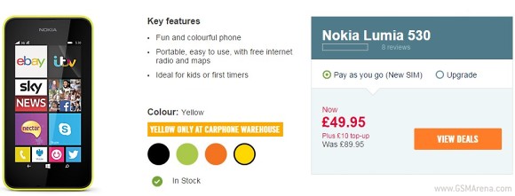 好主意：诺基亚Lumia 530英国只有50磅
