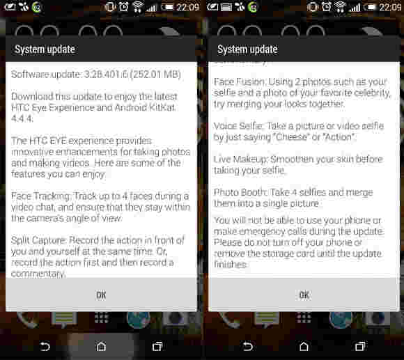 HTC One M8通过Android 4.4.4 Kitkat获得眼睛体验