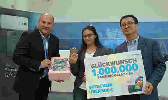 三星在德国销售了100万条Galaxy S5单位