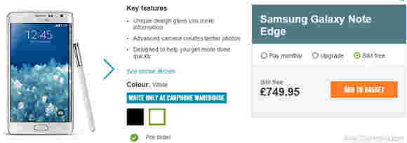 三星Galaxy Note Edge将于12月12日在英国发货