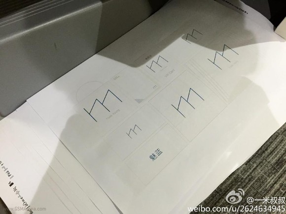 魅族蓝色魅力笔记标志和规格在开放