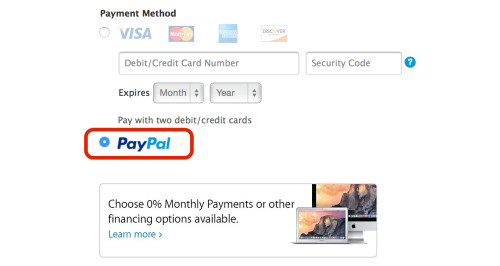 Apple Online商店现在支持在美国和英国的PayPal