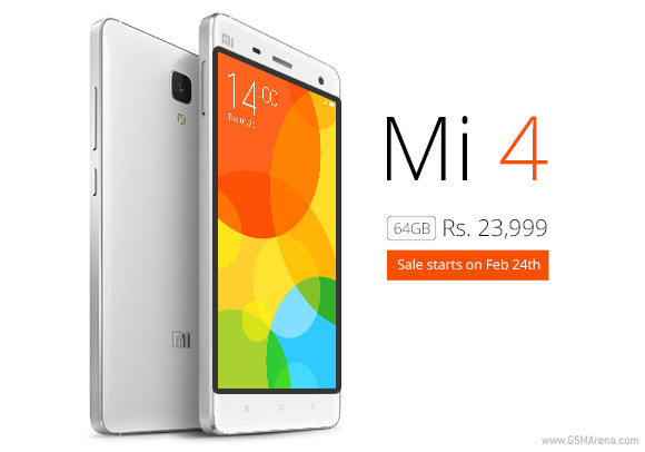 64GB小米MI 4将于2月24日开始在印度出售