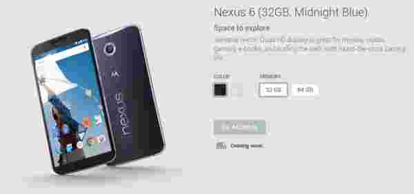 Nexus 6现在在另外12个国家的戏剧商店上市
