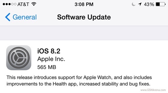 Apple iOS 8.2现在正在播种在全球范围内的设备上