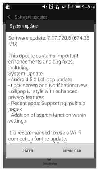 HTC One（M7）双SIM开始接收Lollipop更新