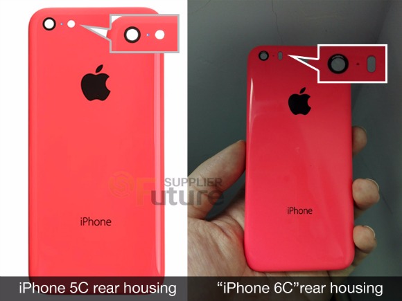 据报道，iPhone 6C后壳显示在泄露的图片中