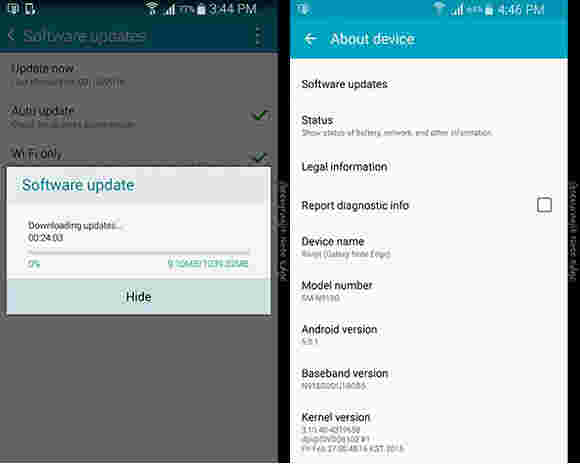 Galaxy Note Edge获得Android 5.0.1棒棒糖OTA在印度