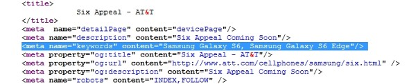 AT＆T网站确认Galaxy S6 Edge存在，确切的名称