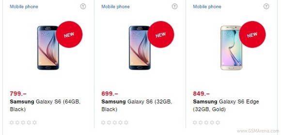 Galaxy S6和S6 Edge瑞典和瑞士价格透露