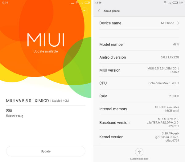 小米开始推出MI 4i更新以修复加热问题