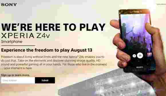 Verizon的Sony Xperia Z4V将于8月13日发布