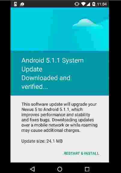 Nexus 5开始获得Android 5.1.1在印度更新