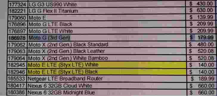 根据载体泄漏，Moto G（第3 Gen）将花费179.99美元