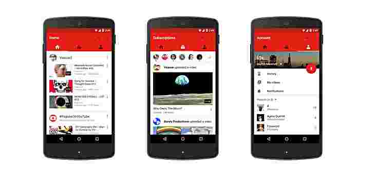 最新的YouTube Mobile App更新带来了三个新标签