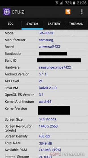 独家的：Galaxy Note 5毕竟使用Exynos 7422，4GB RAM