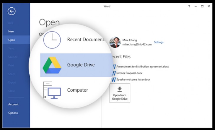 现在，您可以直接从Microsoft Office访问您的Google驱动器文档