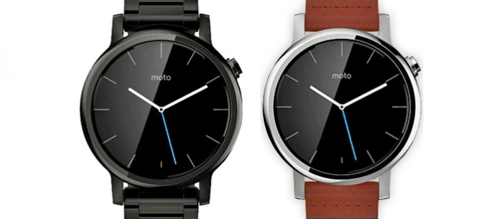 漏洞的按压图像的Moto 360的后续仪器确认了两种不同的尺寸