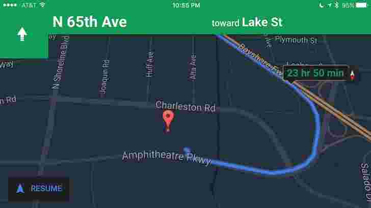 iOS的Google地图为夜间模式添加了导航