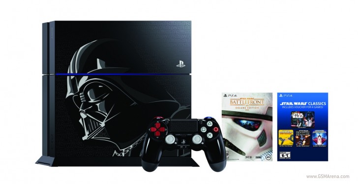 在途中有一个Darth Vader主题PS4，看起来很棒