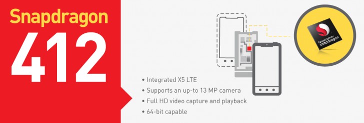 Snapdragon 412和212提供超过410和210的小升级