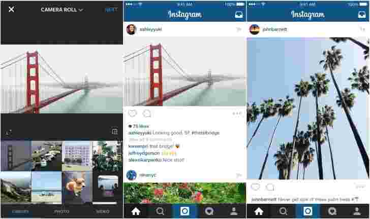 Instagram 7.5为景观和肖像图像和视频带来了支持