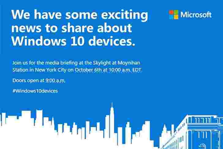 Microsoft Lumia 950,950 XL，Surface Pro 4将于10月6日突出