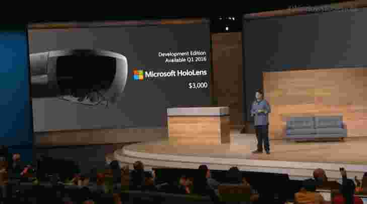 Microsoft Hololens开发版开始运输2016季度