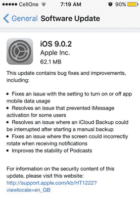 Apple从IOS 9.0.2开始滚动，停止签署iOS 8.4.1和9.0