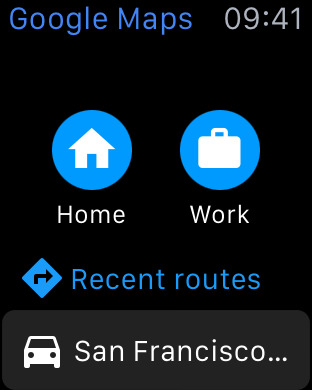 最新的Google地图更新为Apple Watch提供支持