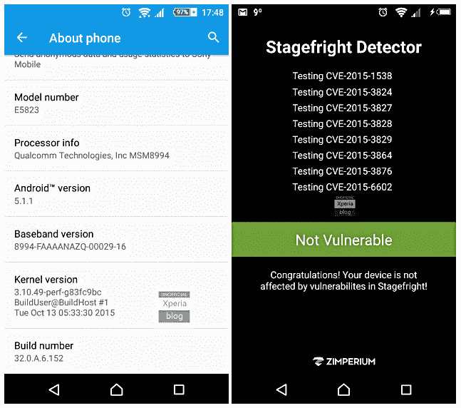 XPERIA Z5和Z5紧凑型接收更新与StageFight补丁