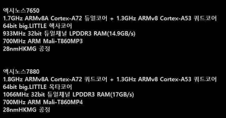 三星Exynos 7650和7880为明年打击Snapdragon 620