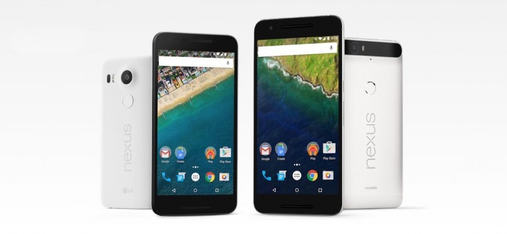 LG Nexus 5x，Huawei Nexus 6P现在在印度预购