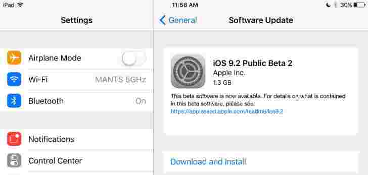 Apple释放IOS 9.2的第二个公共测试版