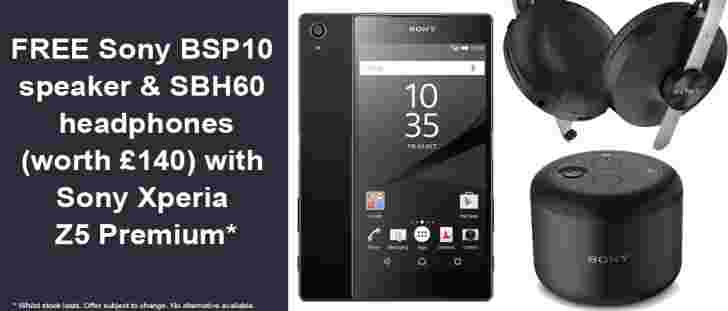 在英国购买Xperia Z5 Premium并获得Sony BSP10扬声器和SBH60耳机免费