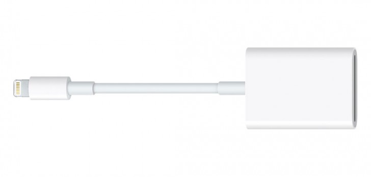 Apple Lightning到SD卡摄像头读卡器更新，以支持iPad Pro上的USB 3.0