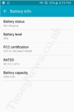 Galaxy A7（2016）通过3,300 MAH电池的FCC通过