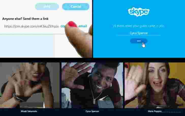 Skype现在让非用户在单击唯一链接后参与对话