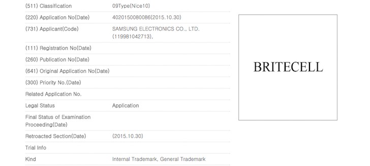 Britecell是一个新的三星商标，可能是1/2“Galaxy S7传感器