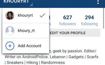 Instagram开始向Android上推出对多个帐户的支持