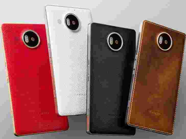 Lumia 950和950 XL的Mozo正版皮革背面覆盖预先订购