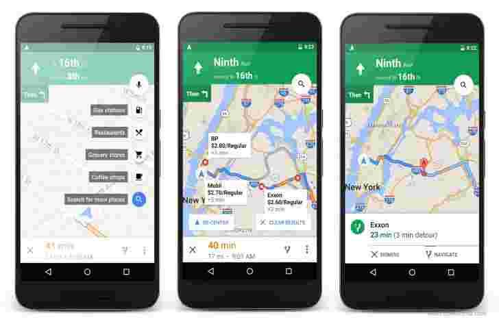 适用于Android更新的Google地图将让您添加绕行到您的路线